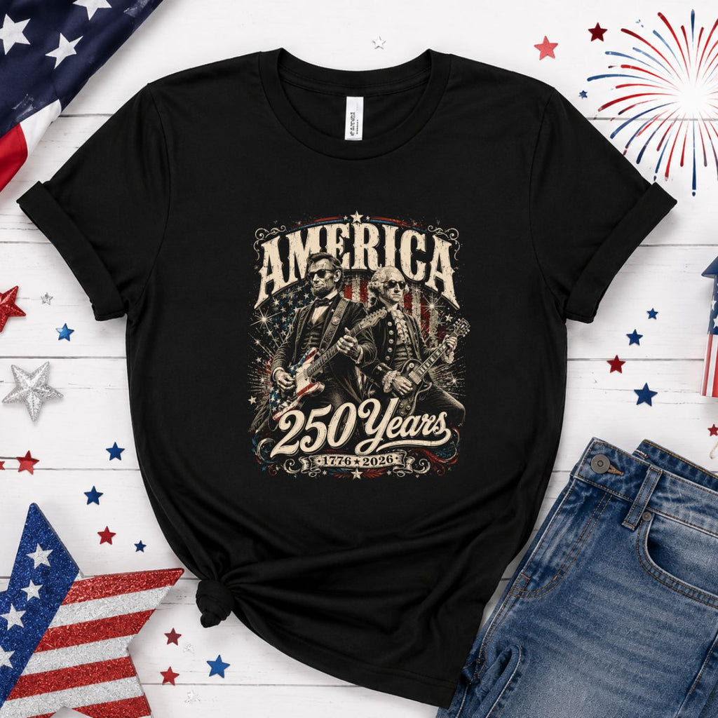 🇺🇸 America 250 Years Rockin' Presidents Graphic Tee