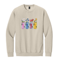 Diet Coke Floral Embroidered Crewneck | Vintage Soda Flowers Sweatshirt