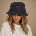 Spicy Embroidered Bucket Hat | Trendy Minimal Streetwear Hat | Unisex Cotton Hat