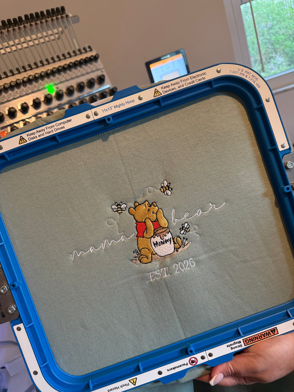 Mama Bear Embroidered Crewneck Sweatshirt