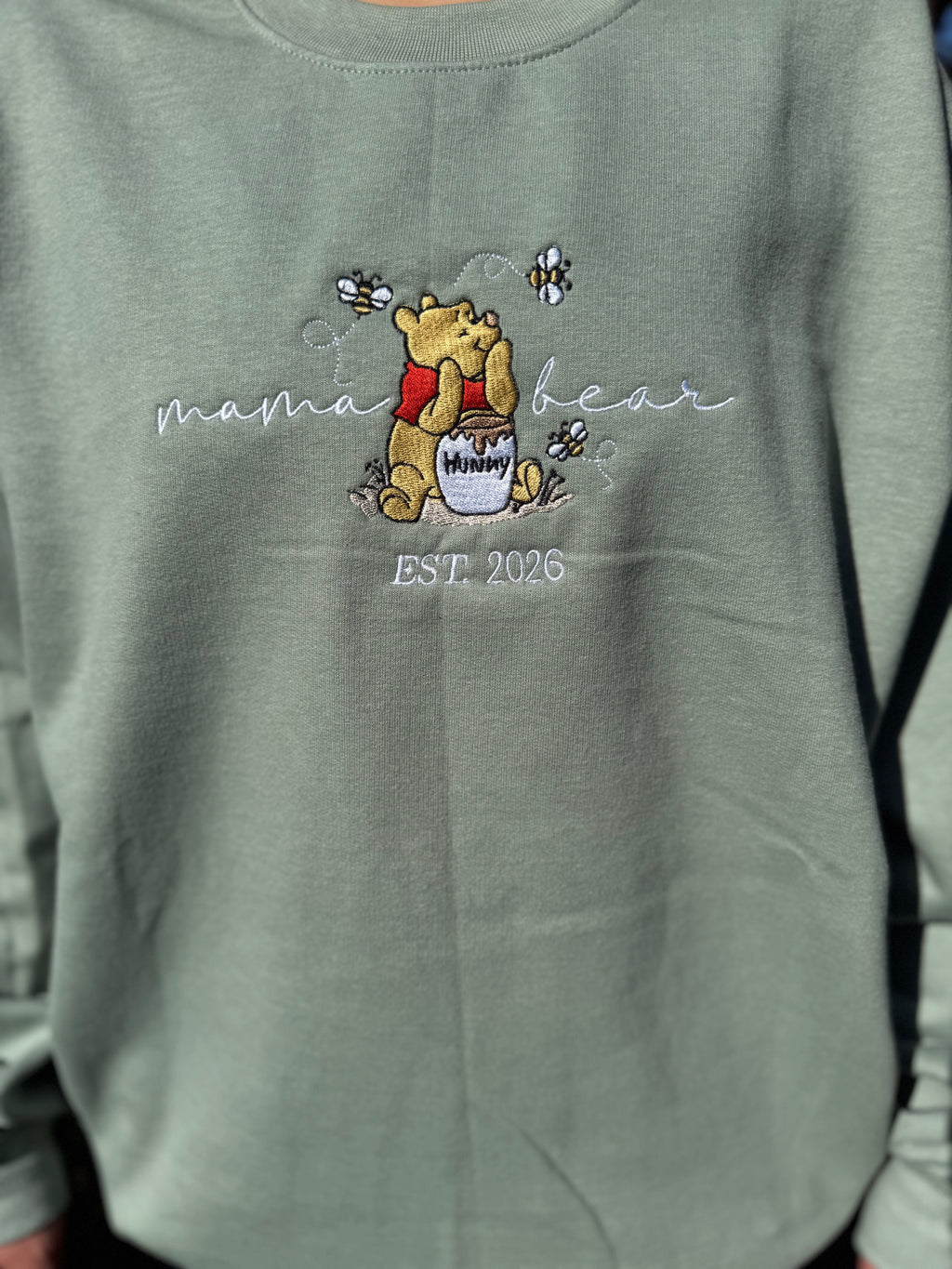Mama Bear Embroidered Crewneck Sweatshirt