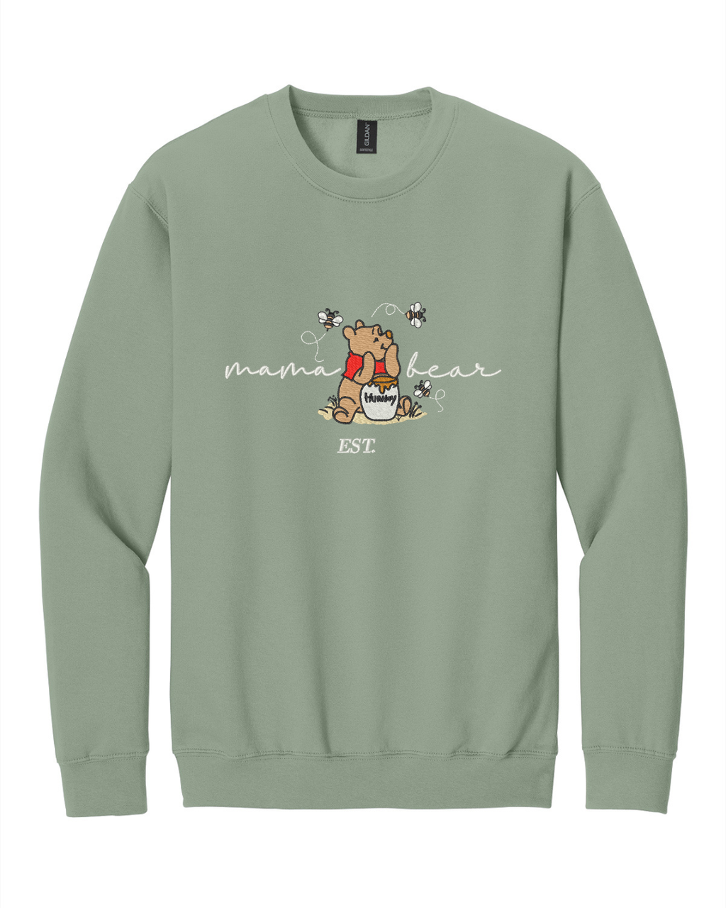 Mama Bear Embroidered Crewneck Sweatshirt