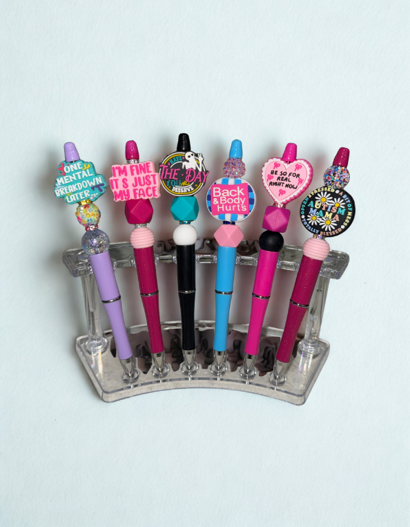 Handmade Silicone Beaded Pens | Custom Gift Pens | Teacher, Nurse & Small Business Gifts