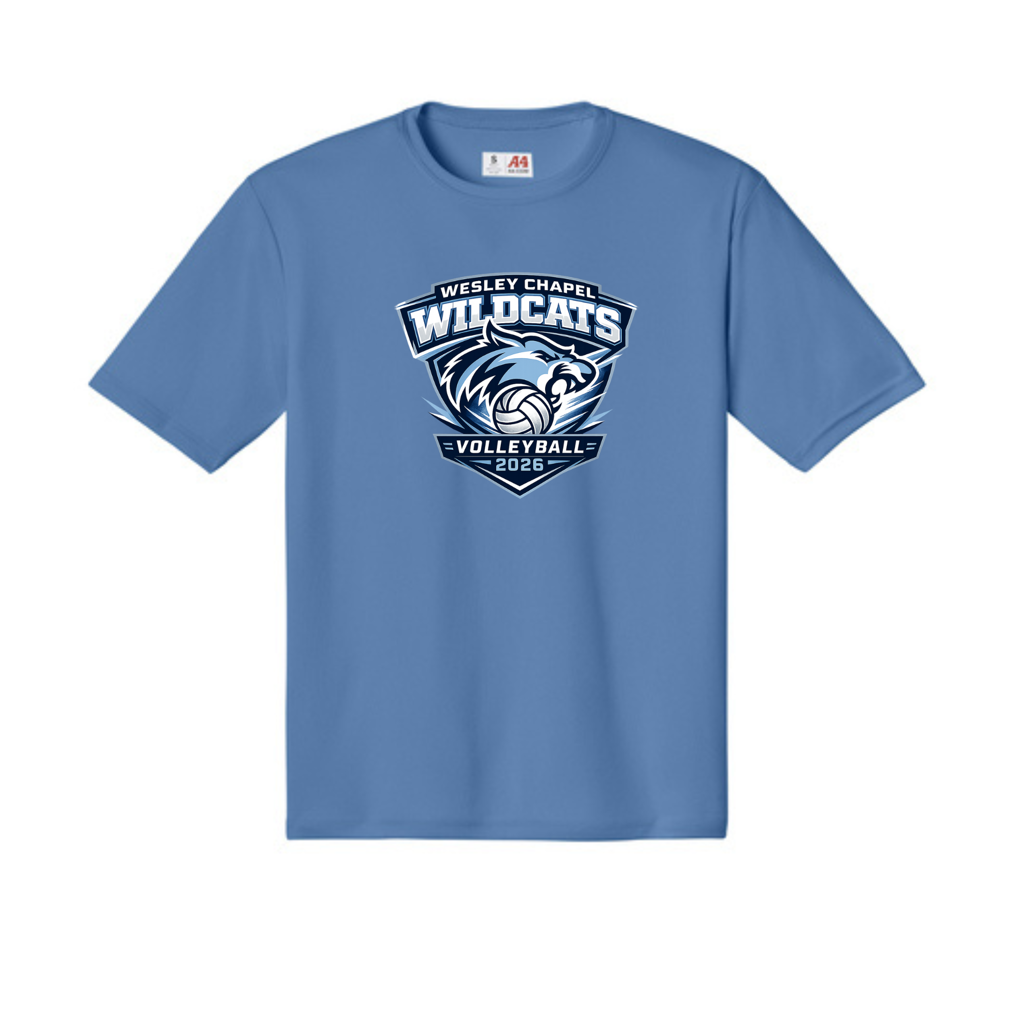 Short Sleeve Performance - Wesley Chapel Volleyball Shield Logo