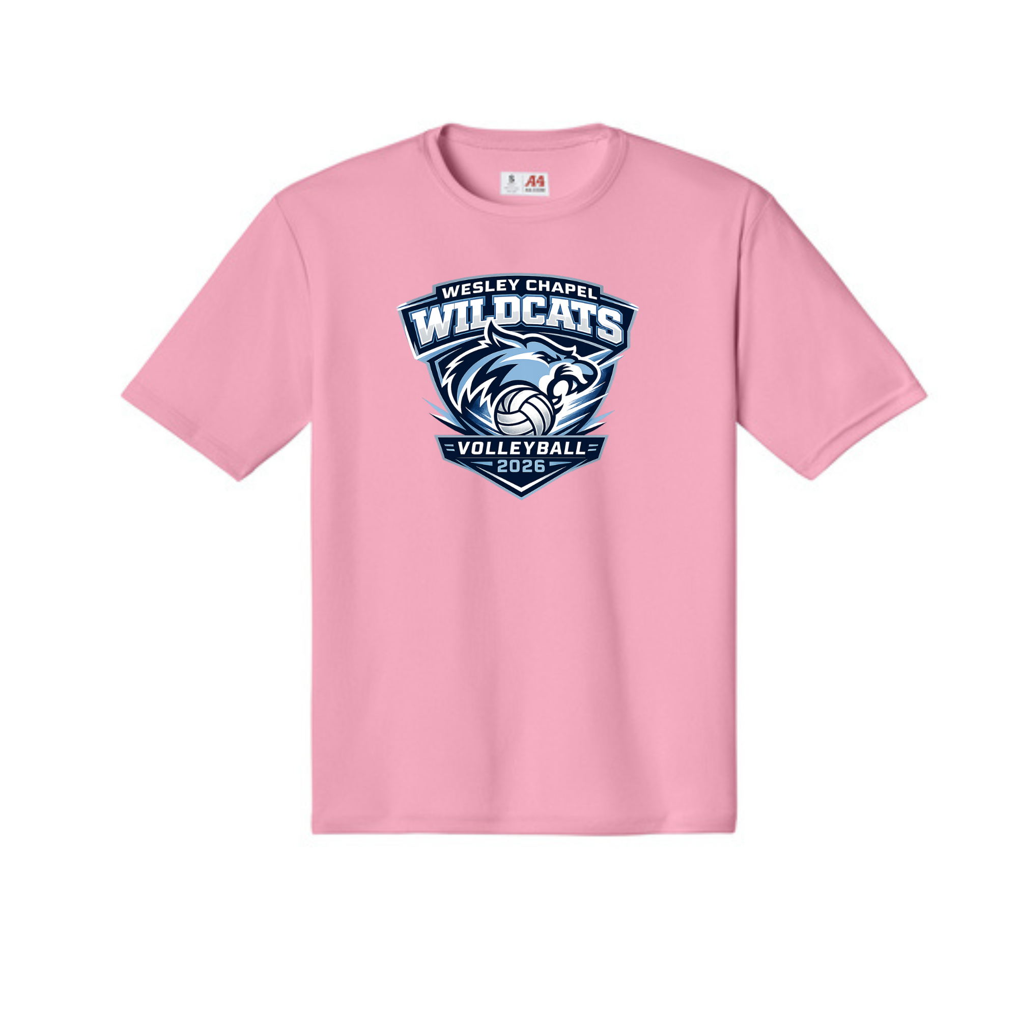 Short Sleeve Performance - Wesley Chapel Volleyball Shield Logo