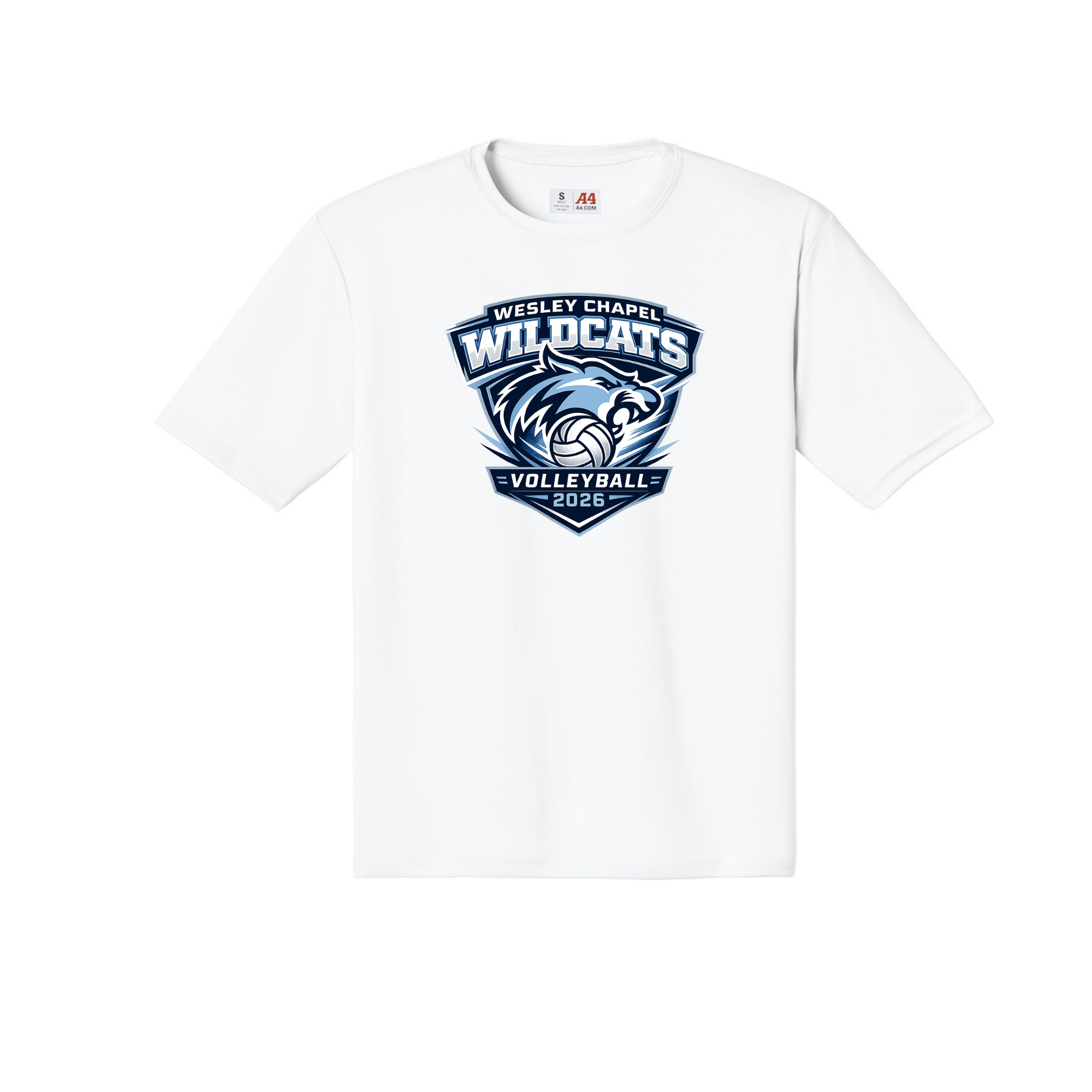 Short Sleeve Performance - Wesley Chapel Volleyball Shield Logo